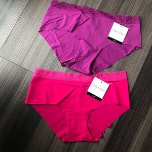 NWT Calvin Klein Bundle Seamless Hipster Lace Top